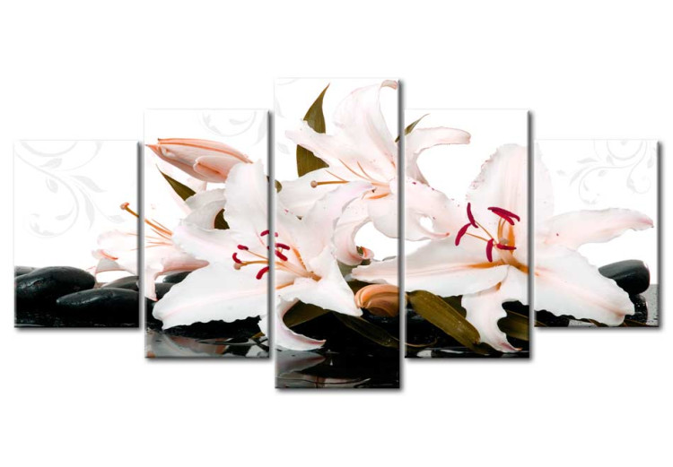 Canvas Print Zen stones and lilies 58530