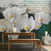 Wall Mural Orchid - Poet's Inspiration is a White Floral Motif with Inscriptions in the Background 60630 additionalThumb 6