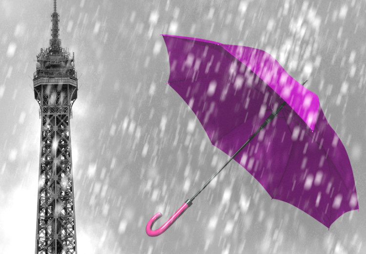 Canvas Print Paris: Purple Umbrellas 91930 additionalImage 5