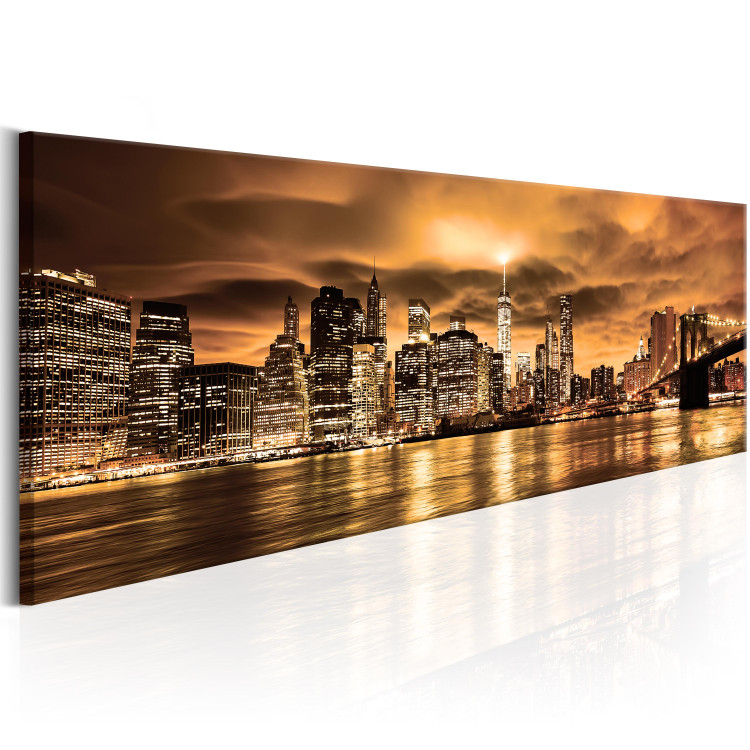 Canvas Print City of the Setting Sun (1-piece) - Skyscrapers in New York City 93030 additionalImage 2