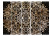 Room Separator Exotic Finesse II - light beige oriental mandala on black background 97930 additionalThumb 3