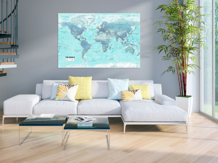 Cork Pinboard World Map: Sky Blue World [Cork Map] 98030 additionalImage 4