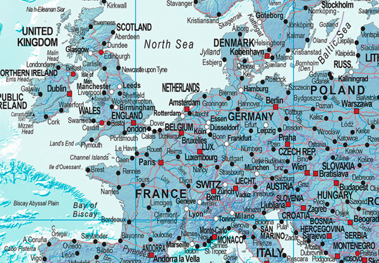 Cork Pinboard World Map: Sky Blue World [Cork Map] 98030 additionalImage 5