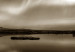 Canvas Art Print Sepia Lake (1-piece) - Landscape with Sea and Polar Sky 105040 additionalThumb 5