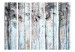 Folding Screen Rustic Planks II - texture of wooden planks with bird motif 107640 additionalThumb 3