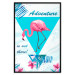 Poster Adventure is out there! - geometric abstraction with a pink bird 114440 additionalThumb 24