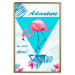 Poster Adventure is out there! - geometric abstraction with a pink bird 114440 additionalThumb 20