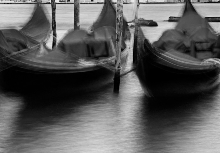 Canvas City by the Water (1-part) - Boats in Black and White Photograph 115140 additionalImage 4