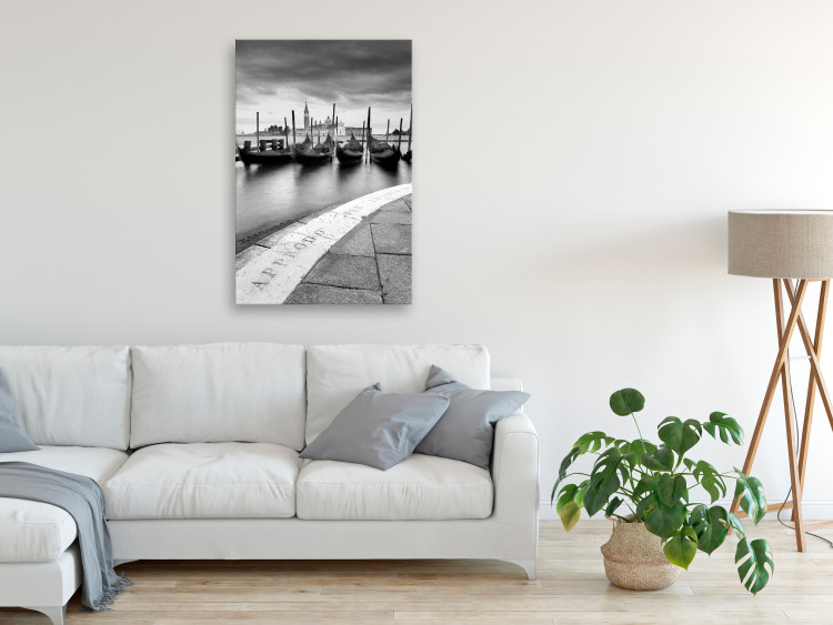 Canvas City by the Water (1-part) - Boats in Black and White Photograph 115140 additionalImage 3