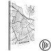 Canvas Art Print Amsterdam streets - black and white linear map of a Dutch city 116340 additionalThumb 6
