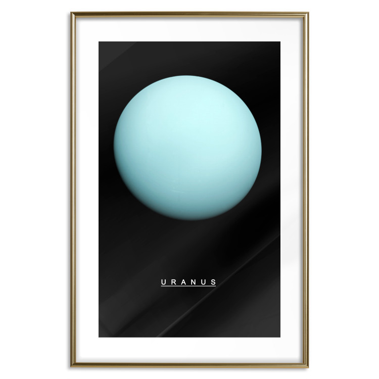 Poster Uranus - blue planet and English text against a dark space backdrop 116740 additionalImage 14