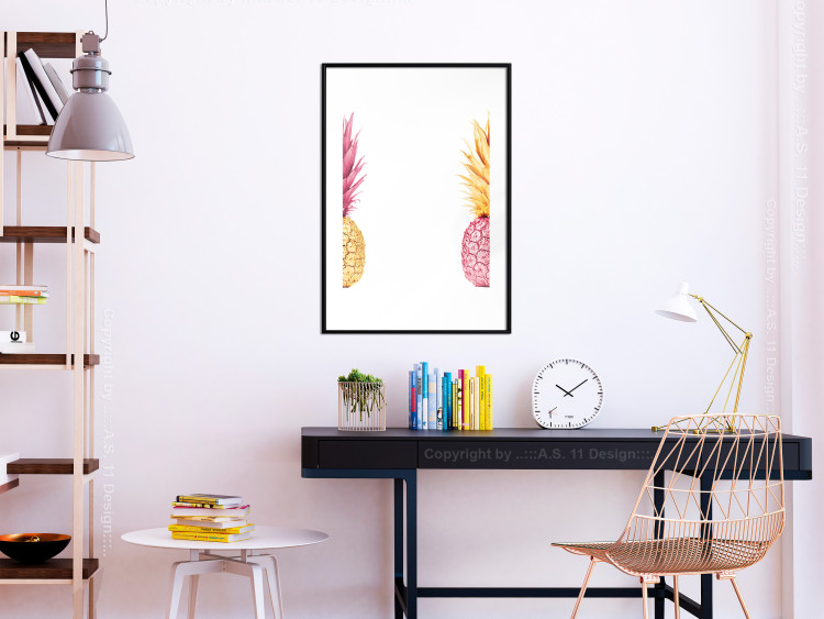 Poster Contrasts - composition with colorful tropical fruits and white background 116940 additionalImage 6
