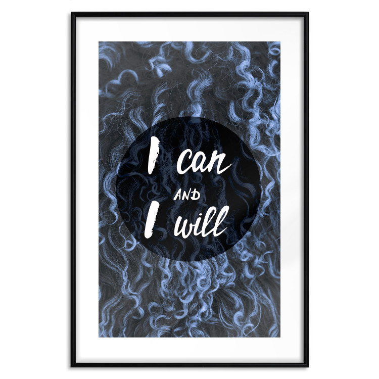 Poster I can and I will - dark composition with white English text 117540 additionalImage 17