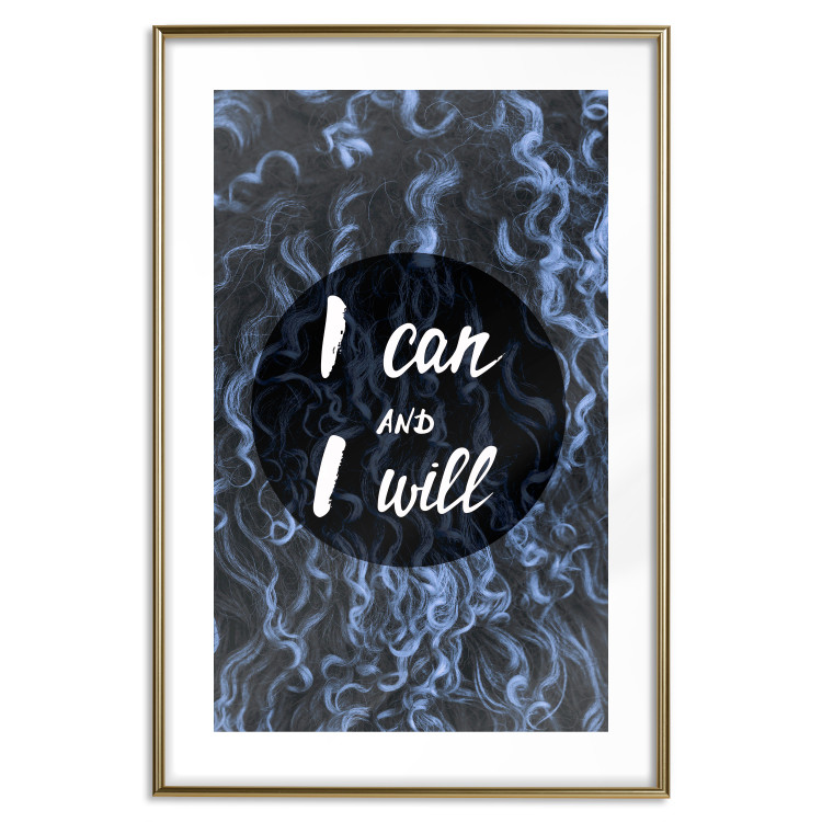 Poster I can and I will - dark composition with white English text 117540 additionalImage 14