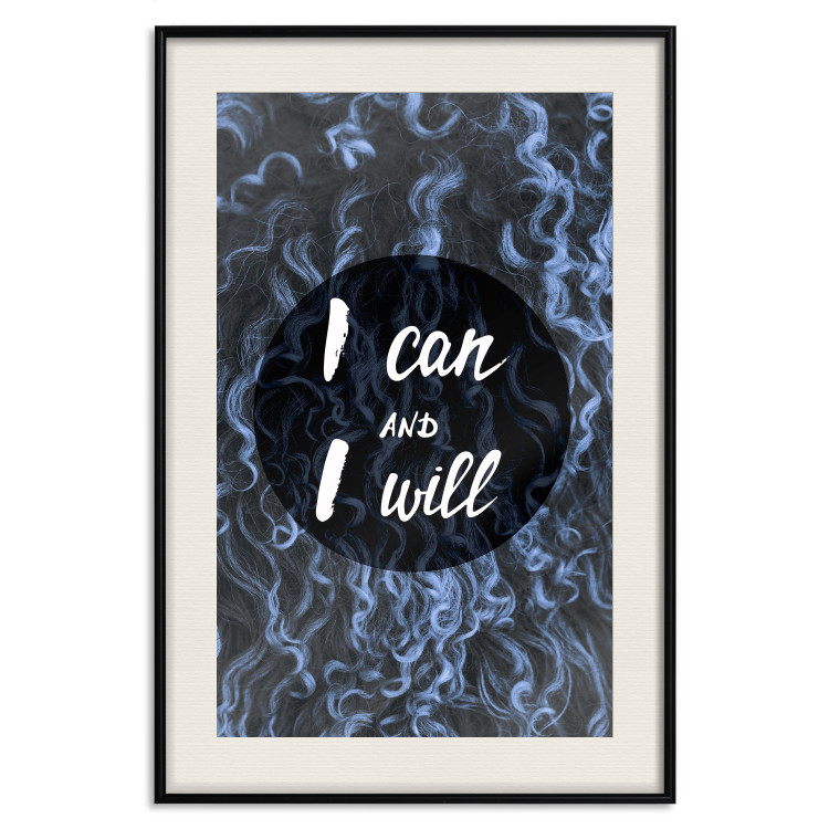 Poster I can and I will - dark composition with white English text 117540 additionalImage 18
