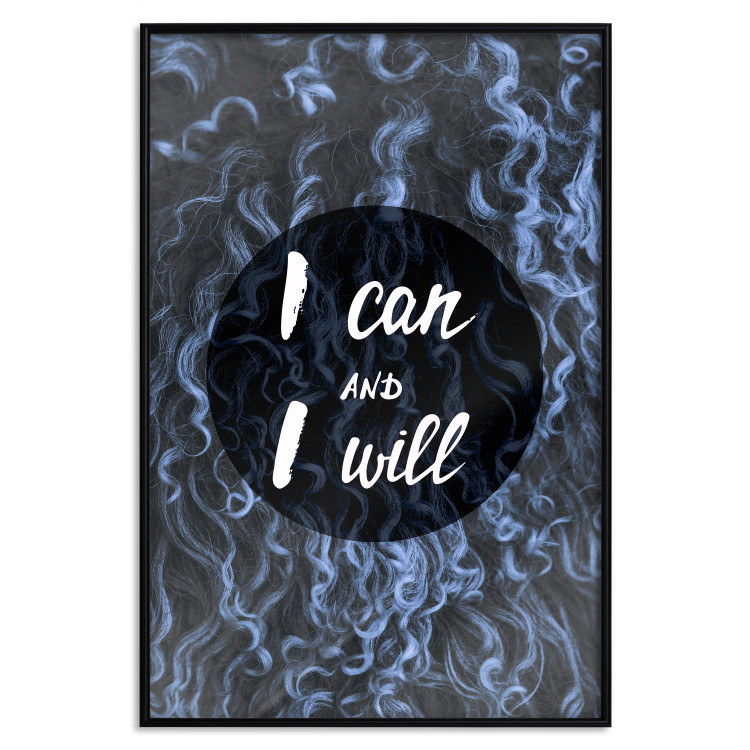 Poster I can and I will - dark composition with white English text 117540 additionalImage 24