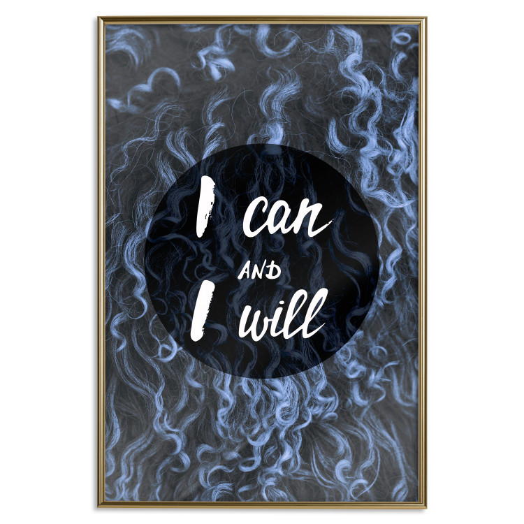 Poster I can and I will - dark composition with white English text 117540 additionalImage 16