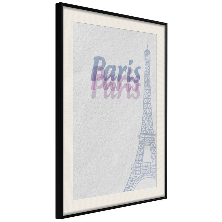 Poster Paris in Watercolors - composition with the Eiffel Tower and English texts 118640 additionalImage 3
