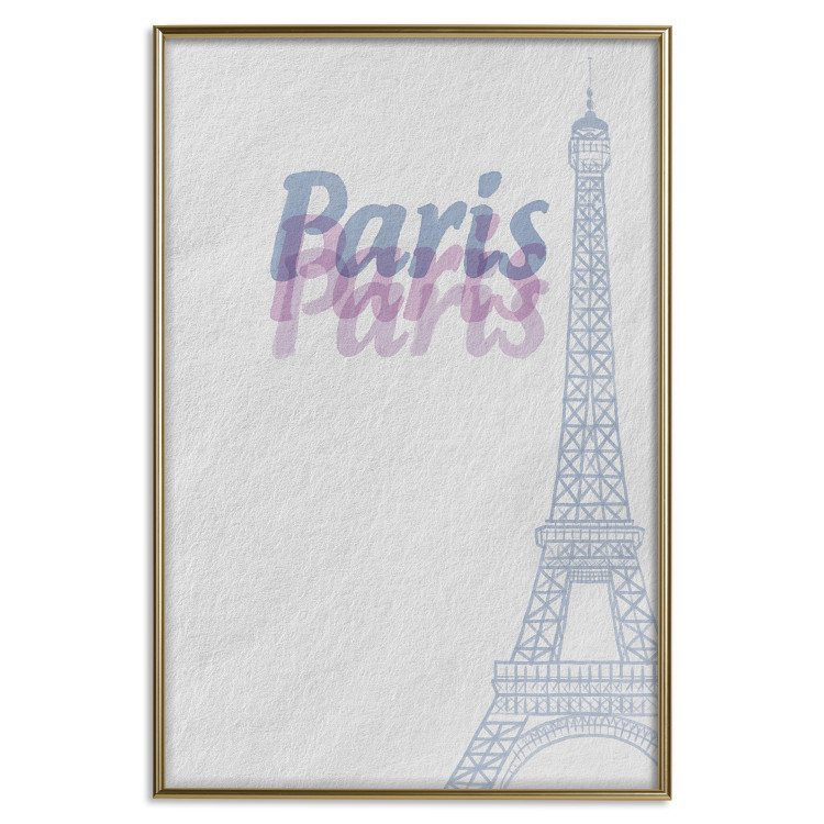 Poster Paris in Watercolors - composition with the Eiffel Tower and English texts 118640 additionalImage 16