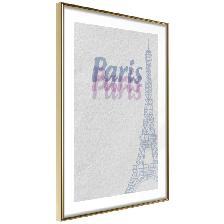 Poster Paris in Watercolors - composition with the Eiffel Tower and English texts 118640 additionalImage 8