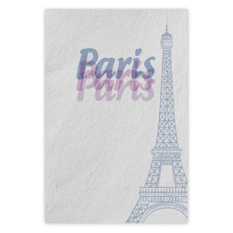 Poster Paris in Watercolors - composition with the Eiffel Tower and English texts 118640