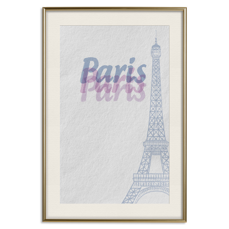 Poster Paris in Watercolors - composition with the Eiffel Tower and English texts 118640 additionalImage 27