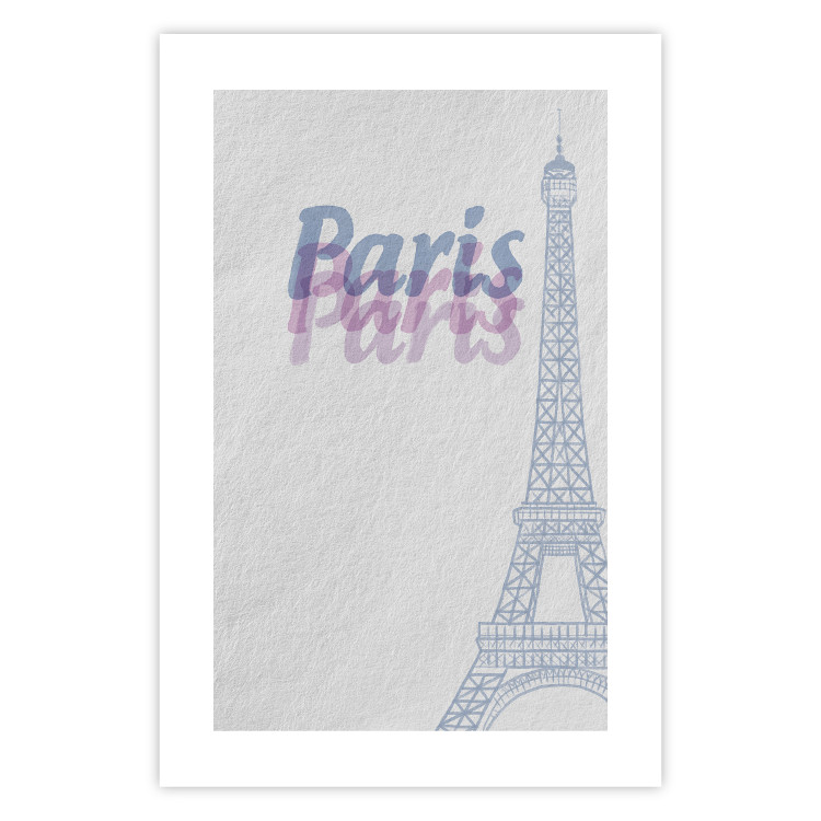 Poster Paris in Watercolors - composition with the Eiffel Tower and English texts 118640 additionalImage 21