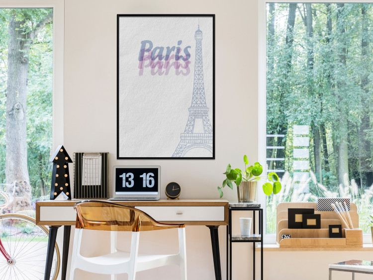 Poster Paris in Watercolors - composition with the Eiffel Tower and English texts 118640 additionalImage 5
