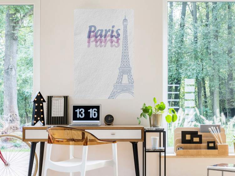 Poster Paris in Watercolors - composition with the Eiffel Tower and English texts 118640 additionalImage 26