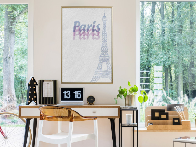 Poster Paris in Watercolors - composition with the Eiffel Tower and English texts 118640 additionalImage 7
