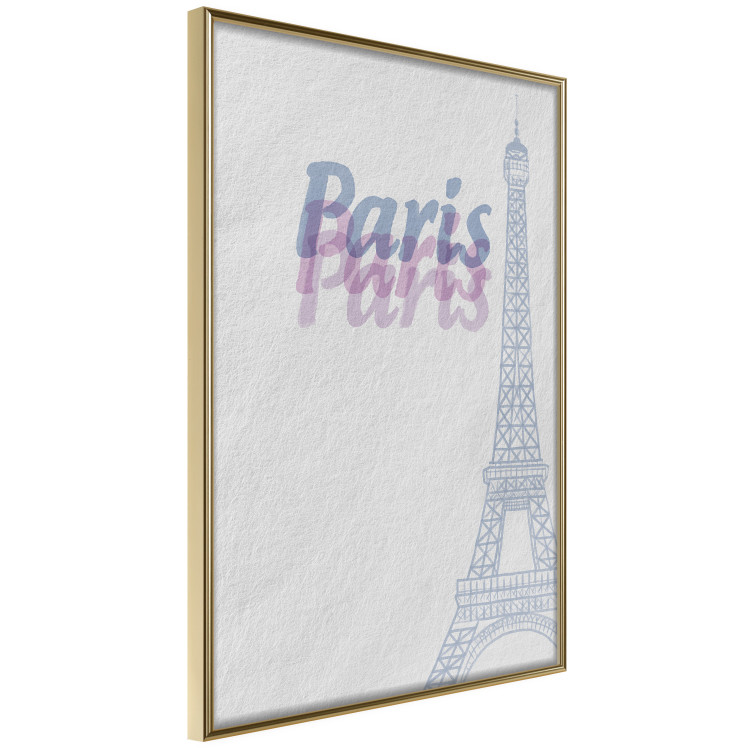 Poster Paris in Watercolors - composition with the Eiffel Tower and English texts 118640 additionalImage 14