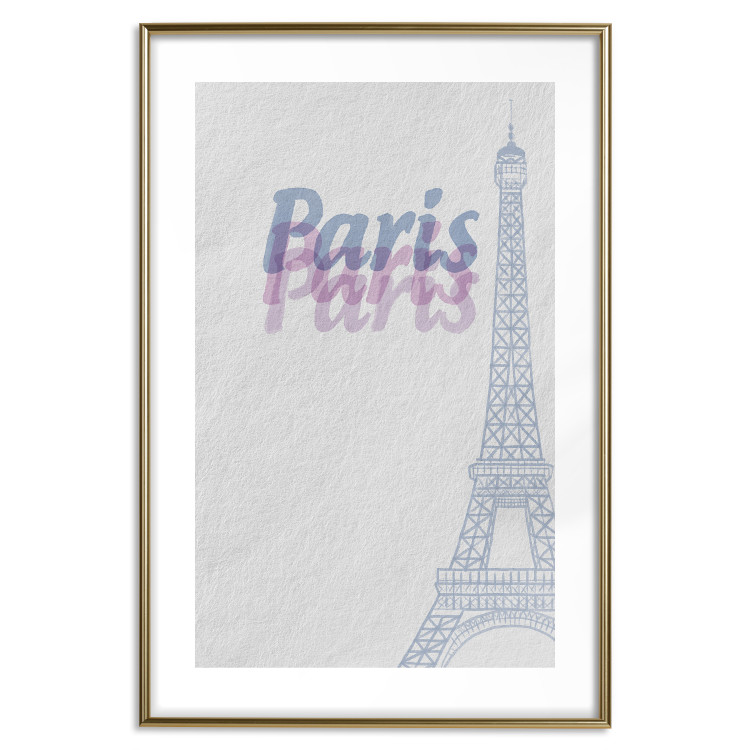 Poster Paris in Watercolors - composition with the Eiffel Tower and English texts 118640 additionalImage 20