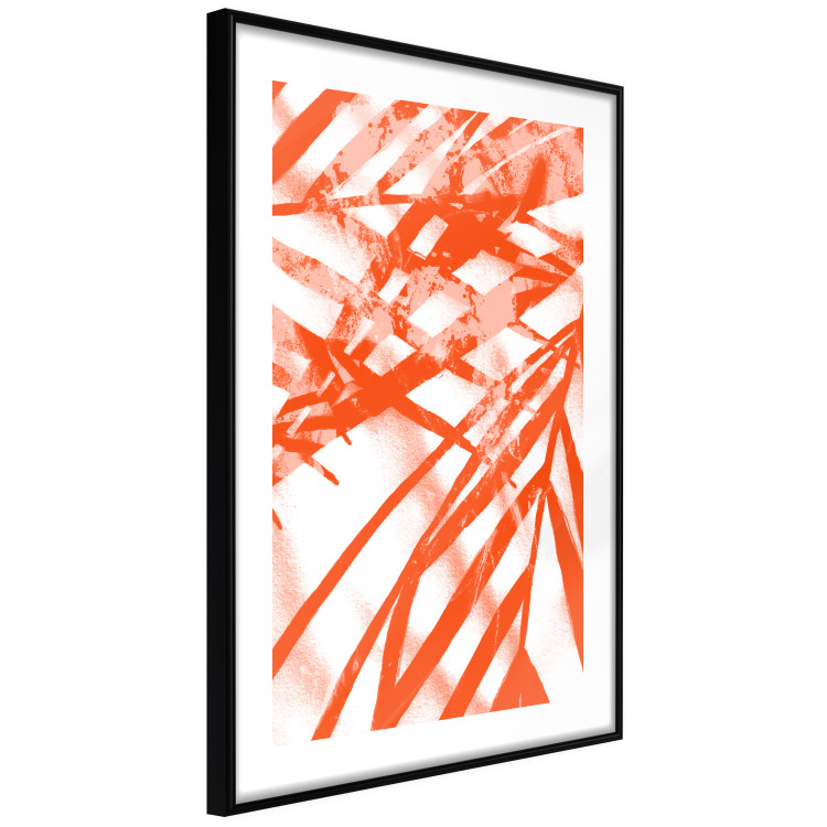 Poster Palm Composition - orange-red leaves of a tropical plant 119040 additionalImage 11