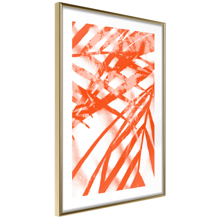Poster Palm Composition - orange-red leaves of a tropical plant 119040 additionalImage 8