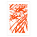 Poster Palm Composition - orange-red leaves of a tropical plant 119040 additionalThumb 25