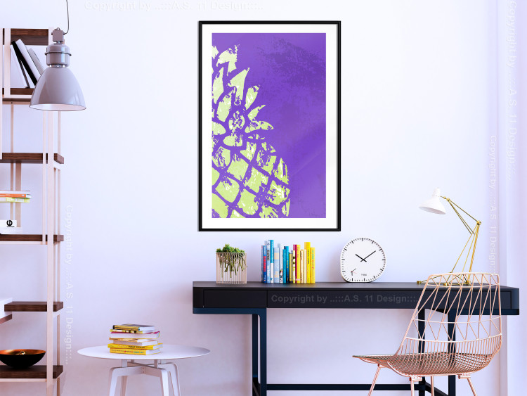 Wall Poster Fragment of Exoticism - abstract tropical fruit on a purple background 122640 additionalImage 4