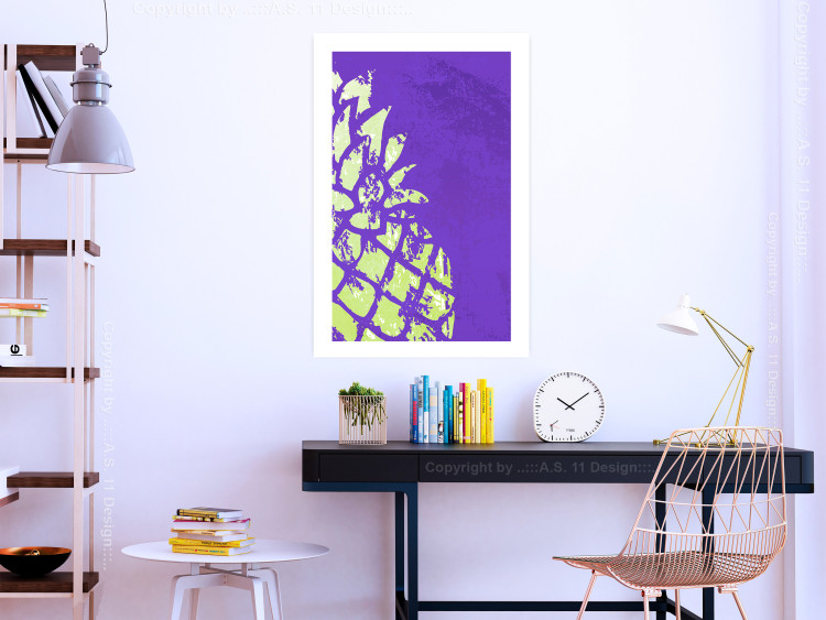 Wall Poster Fragment of Exoticism - abstract tropical fruit on a purple background 122640 additionalImage 2