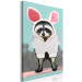 Canvas Print Raccoon disguised as a hare - a funny animal theme for a child's room 123040 additionalThumb 2