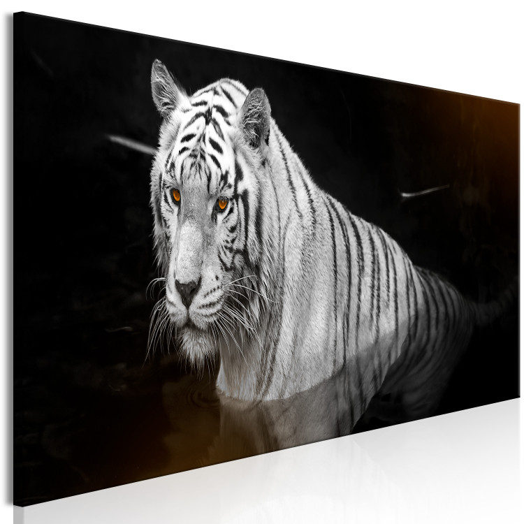 Canvas Art Print Shining Tiger (1 Part) Orange Narrow 123340 additionalImage 2