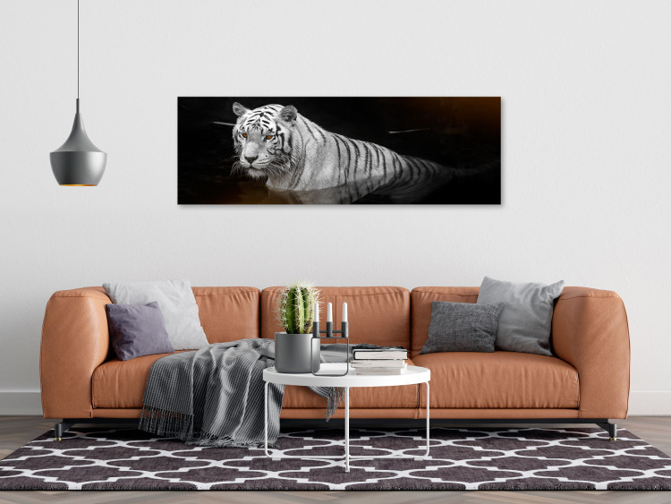 Canvas Art Print Shining Tiger (1 Part) Orange Narrow 123340 additionalImage 3