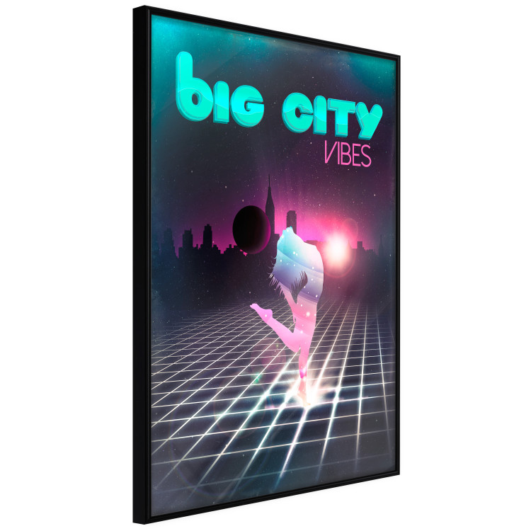Wall Poster Big City Vibes - blue and pink captions in fantasy motif 123640 additionalImage 10
