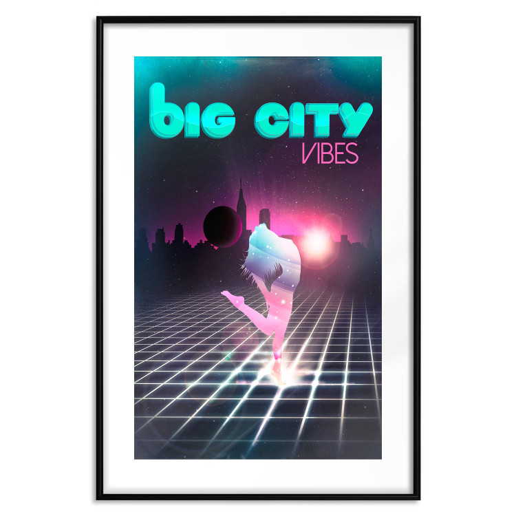 Wall Poster Big City Vibes - blue and pink captions in fantasy motif 123640 additionalImage 15
