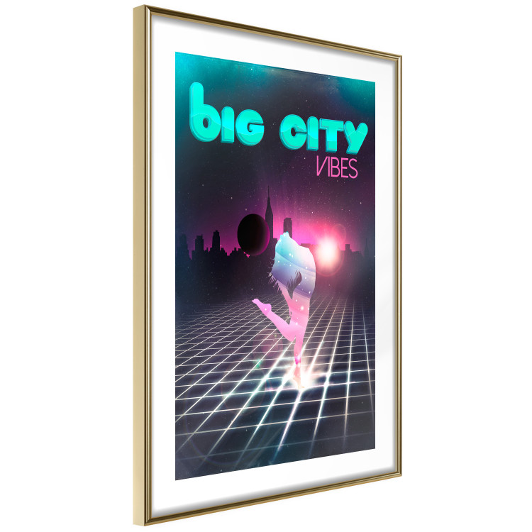 Wall Poster Big City Vibes - blue and pink captions in fantasy motif 123640 additionalImage 6
