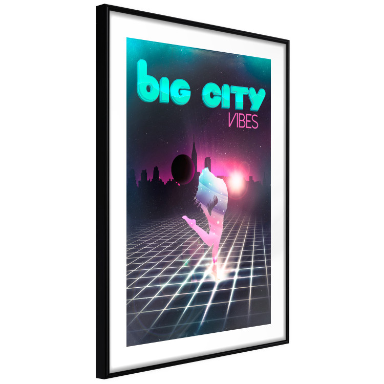 Wall Poster Big City Vibes - blue and pink captions in fantasy motif 123640 additionalImage 11