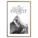 Poster Mount Everest - black and white mountain landscape with English captions 123740 additionalThumb 14