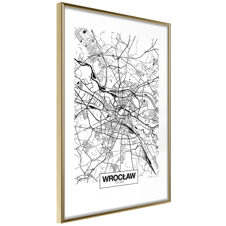 Wall Poster City Map: Wrocław - black and white map of Wrocław with city name 123840 additionalImage 6