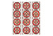 Room Divider Screen Dance of Red Lines (3-piece) - oriental Zen-style pattern 124040 additionalThumb 3