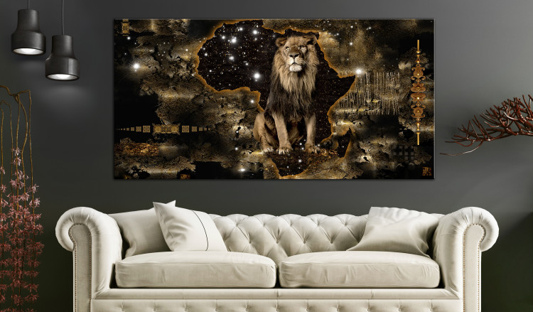 Large canvas print Golden Lion II [Large Format] 125440 additionalImage 5