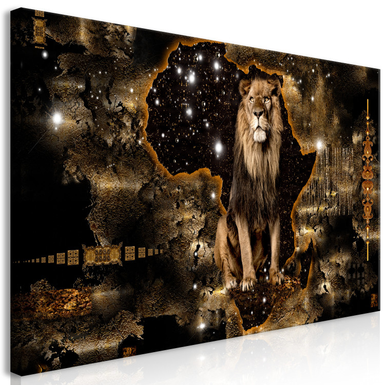 Large canvas print Golden Lion II [Large Format] 125440 additionalImage 2