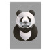 Poster Panda in Circles - abstract black panda made of geometric figures 126940